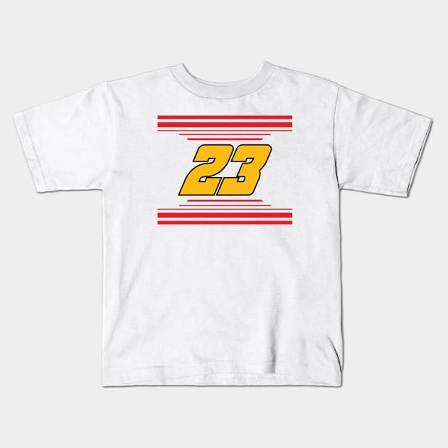 Bubba Wallace #23 2024 NASCAR Design Kids T-Shirt by AR Designs 